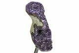 Amethyst Geode With Metal Stand - Uruguay #306872-2